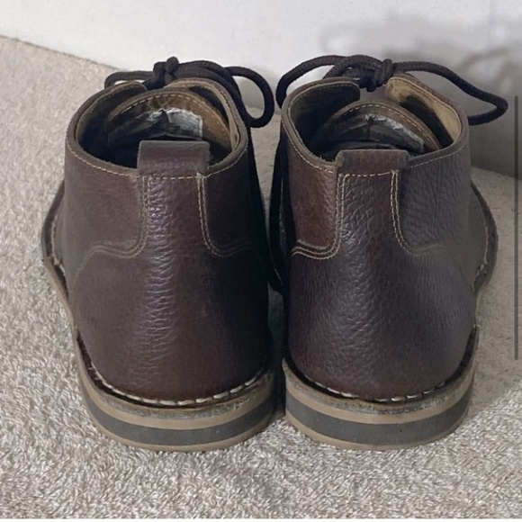 Ikon Brown Pebbled Leather High Top Chukka Style Boots 9 - Picture 3 of 12